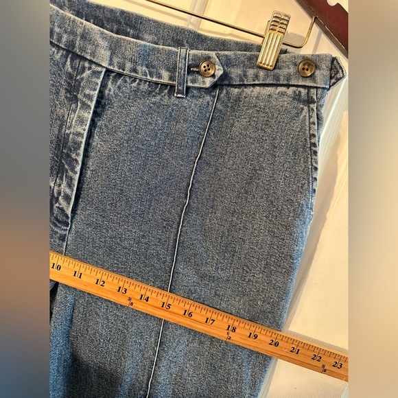 LAUREN RALPH LAUREN 8 Vintage Straight Leg Center Seam Flat Front Stone Washed - Picture 5 of 12